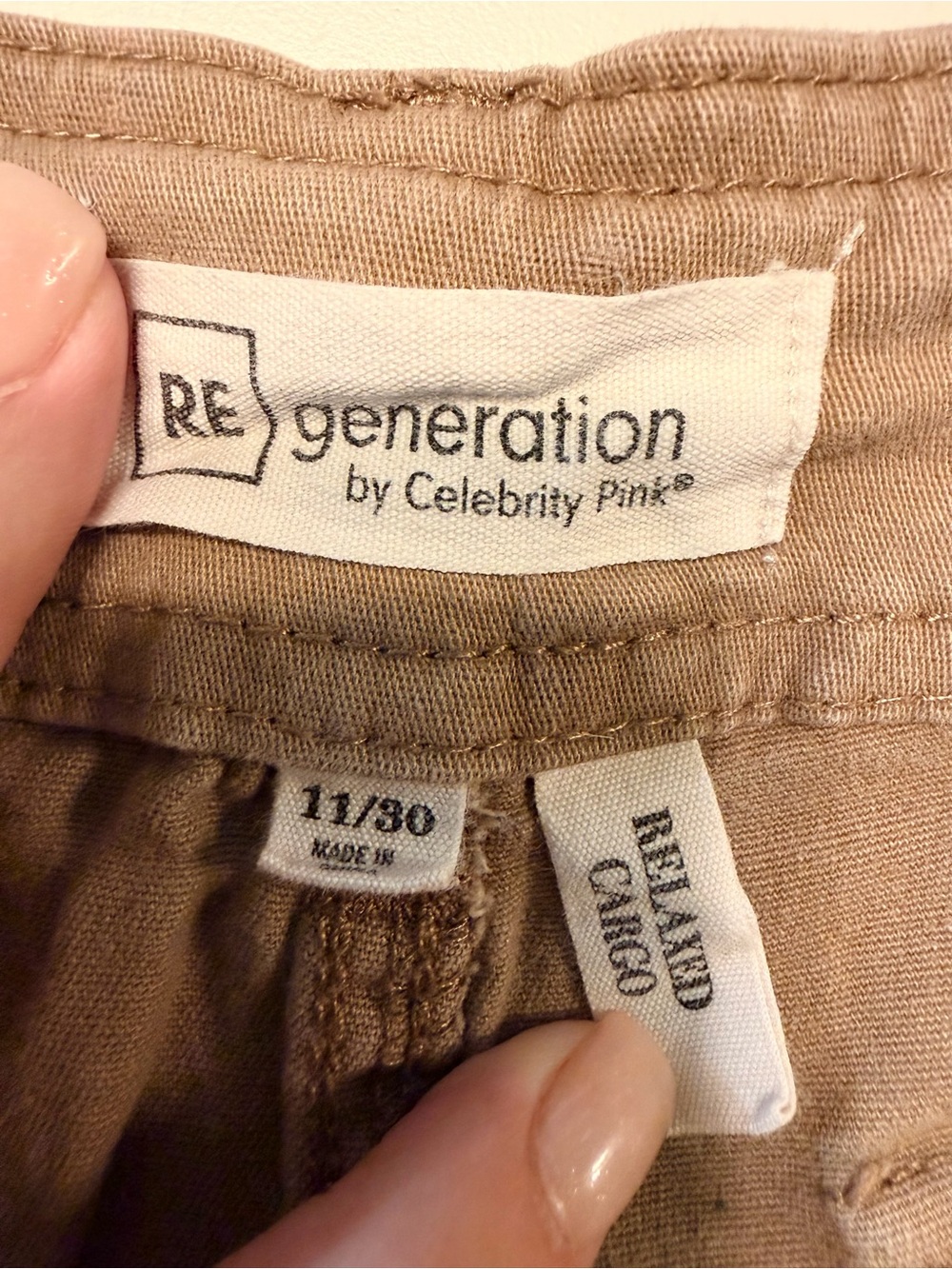 RE Generation by Celebrity Pink Cargo Pants – Size 11/30 - Picture 2 of 7